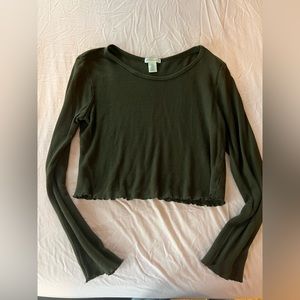 Green Crop Top